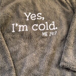 Grayish Green Cozy Fleece ONE SIZE NWOT